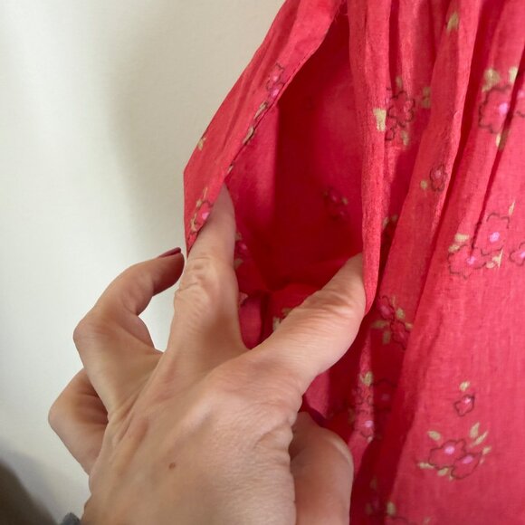 Free People Bella Mae Floral Midi Dress Womens Size S Prairie Boho Pockets Red - Picture 5 of 10